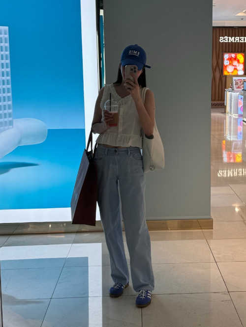 아디다스 가젤 인도어 블루 퓨전 클라우드 화이트 HQ8717 photo review