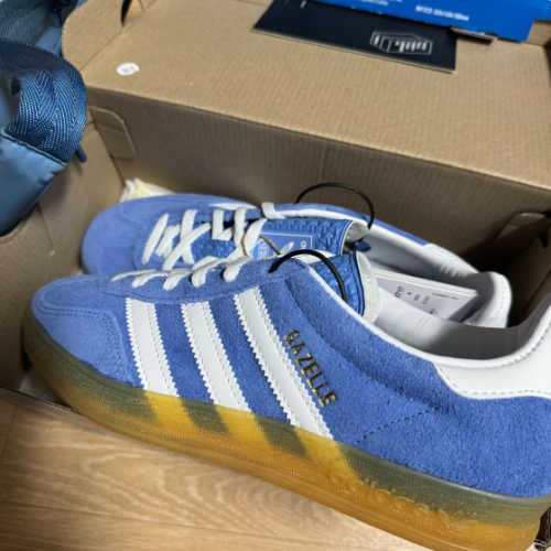 아디다스 가젤 인도어 블루 퓨전 클라우드 화이트 HQ8717 photo review