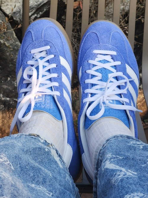 아디다스 가젤 인도어 블루 퓨전 클라우드 화이트 HQ8717 photo review