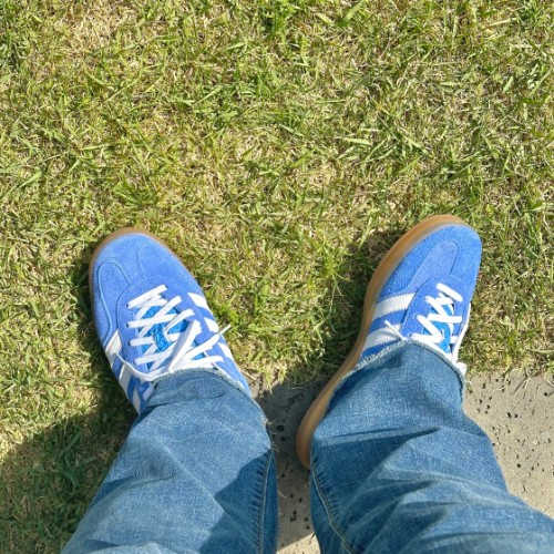 아디다스 가젤 인도어 블루 퓨전 클라우드 화이트 HQ8717 photo review