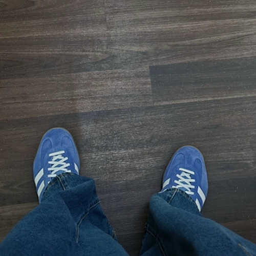 아디다스 가젤 인도어 블루 퓨전 클라우드 화이트 HQ8717 photo review