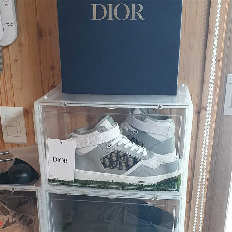 디올 워크앤디올 스니커즈 오블리크 자수 캔버스 블루 KCK211OBE_S56B photo review