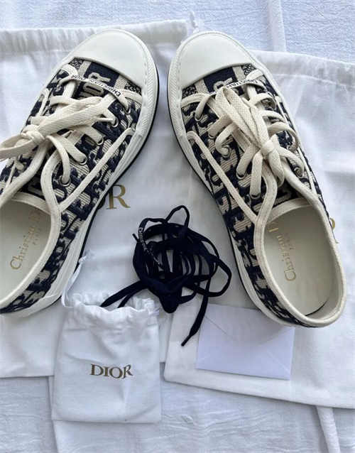 디올 워크앤디올 플랫폼 스니커즈 딥 블루 디올 오블리크 KCK385OBE_S56B photo review