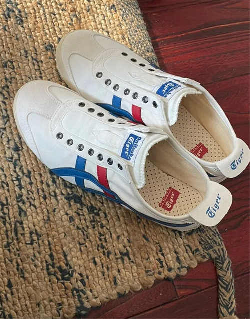 오니츠카 타이거 멕시코 66 슬립온 CV 화이트 디렉투아 블루 TH1B2N-0143 photo review