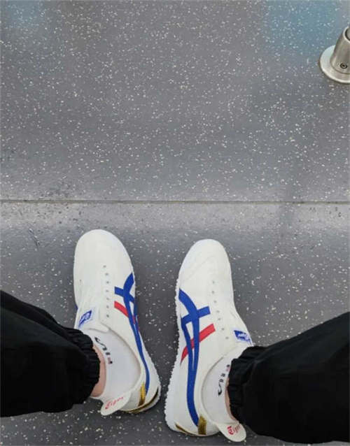 오니츠카 타이거 멕시코 66 슬립온 CV 화이트 디렉투아 블루 TH1B2N-0143 photo review