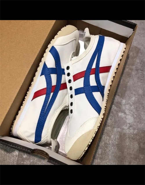 오니츠카 타이거 멕시코 66 슬립온 CV 화이트 디렉투아 블루 TH1B2N-0143 photo review