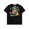 루이비통 그래피티 컬러풀 레터스 폼 프린트 반팔 티셔츠-92274399