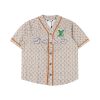 루이비통 LV 캣워크 콜라보레이션 자수 반팔 야구 셔츠-90071053
