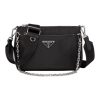 프라다 리나일론 숄더백 블랙 1BH168-R064-F0002-V-OOT #22*5.5*15.5cm
