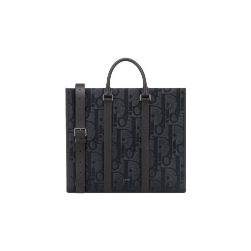 디올 이스트 웨스트 토트백 맥시 오블리크 자카드 블랙 1ESSH232YXL-H03E #40.5*35*12cm