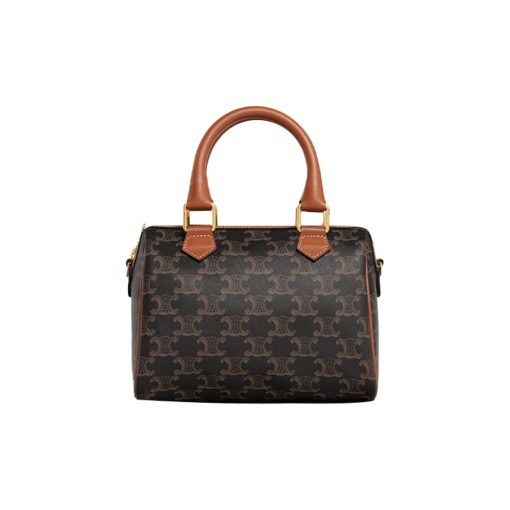 셀린느 스몰 보스턴 퀴르 트리옹프 트리옹프 캔버스 카프스킨 탄 113772CAS-04LU #20*10*14cm