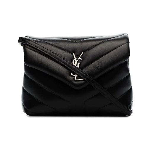 생로랑 마틀라세 Y 레더 실버 모노그램 루루 토이백 블랙 630951-DV706-1000 #20*7.5*14cm