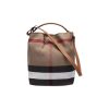 버버리 캔버스 체크 애쉬비 숄더백 브라운 39457421 #25*19*34cm