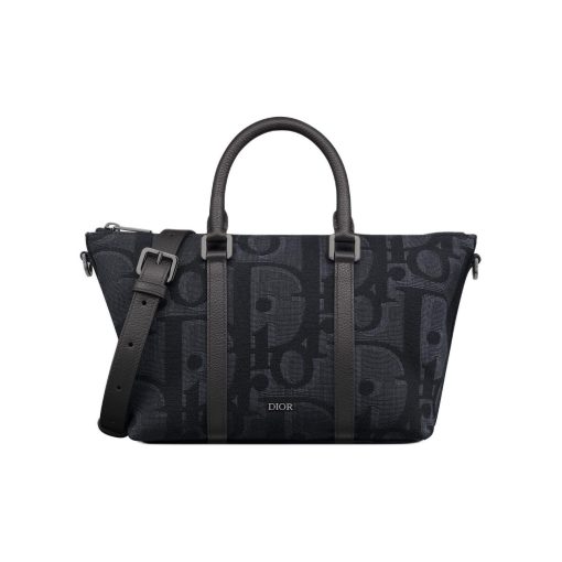 디올 위켄더 25 백 블랙 맥시 오블리크 자카드 1ESPO322YXL-H03E #23*12*18.5cm