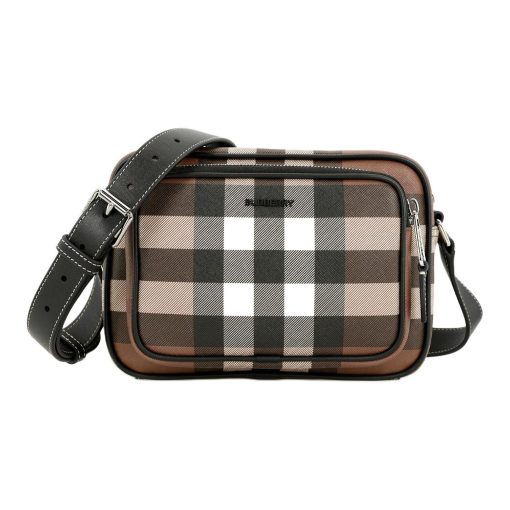 버버리 체크 크로스바디백 다크 버치 브라운 80491451 #22.5*6*16cm