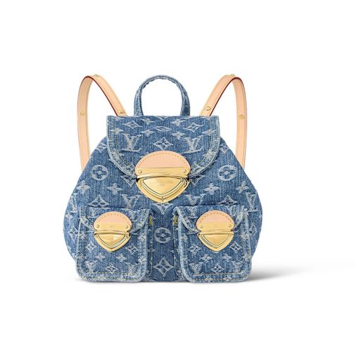 루이비통 베니스 백팩 모노그램 데님 블루 M46836 #26*7*24cm