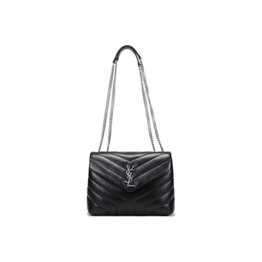 생로랑 마틀라세 Y 레더 실버 모노그램 루루 스몰백 블랙 494699DV7261000 #23*9*17cm