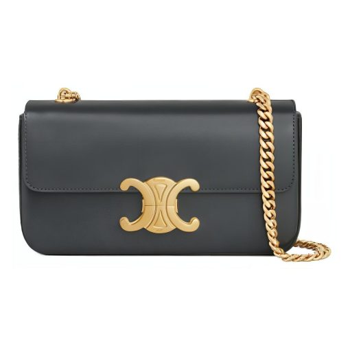 셀린느 체인 숄더백 클로드 샤이니 카프스킨 슬레이트 그레이 115203BF4-10SG #20.5*4*11.5cm