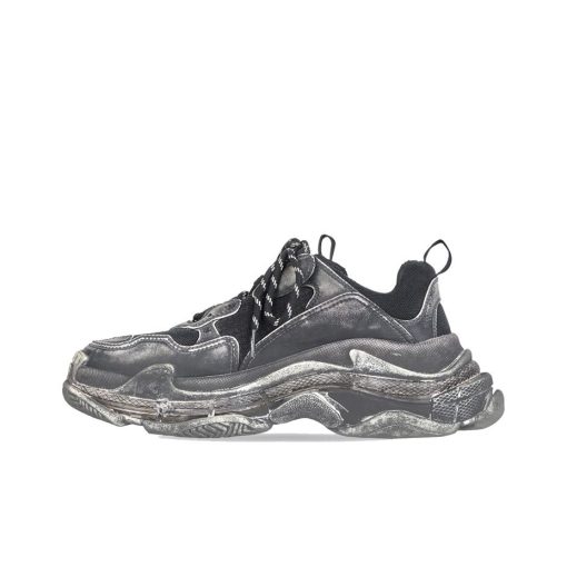 발렌시아가 트리플 S 페이디드 스니커즈 블랙 524039W3CN31000