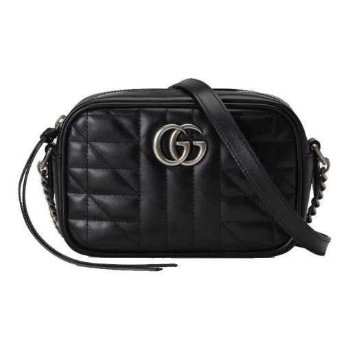 구찌 GG 마몽 미니 숄더백 블랙 레더 634936-UM8BN-1000 #18*5.5*12cm