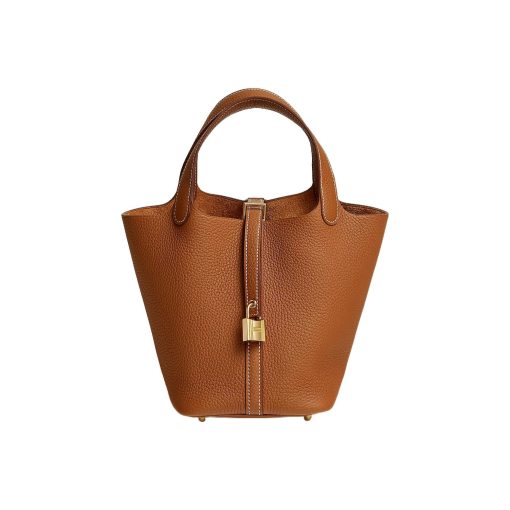 에르메스 피코탄 락 18 백 클레망스 & 골드 하드웨어 골드 H056289CC37 #18*13.5*19cm