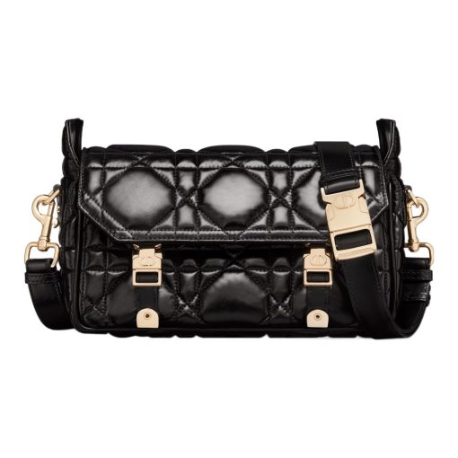 디올 스몰 디올캠프 백 매크로까나쥬 카프스킨 블랙 M1243OMIG-M900 #23*8*15cm