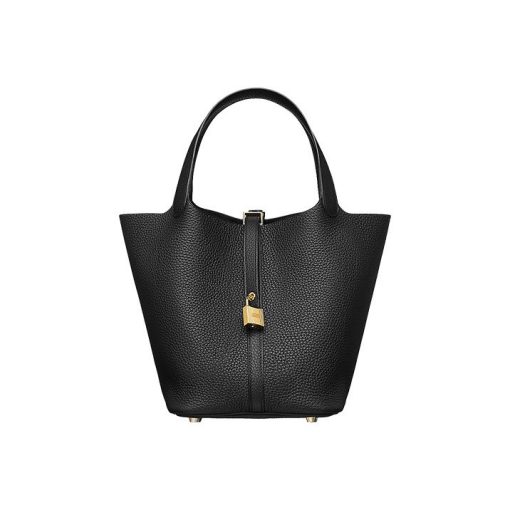에르메스 피코탄 락 22 백 클레망스 & 골드 하드웨어 누아 H060991CC89 #22*17*21cm
