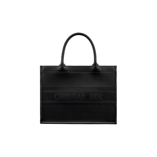 디올 미디움 디올 북 토트백 블랙 카프스킨 M1296ZGSB-M900 #37*19*28cm