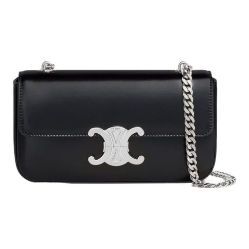 셀린느 샤이니 카프스킨 트리옹프 체인 숄더백 블랙 115203BF4-38SI #20.5*4*11.5cm