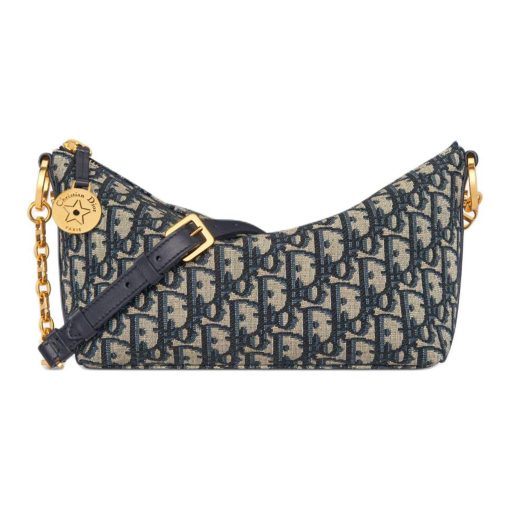 디올 디올스타 체인 호보 백 오블리크 자카드 블루 S3202UTZQ-M928 #28.5*10*14.5cm