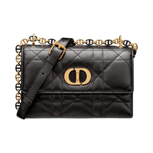 디올 미스 카로 미니백 블랙 매크로까나쥬 램스킨 S5169UDAX-M900 #18*5.5*12cm