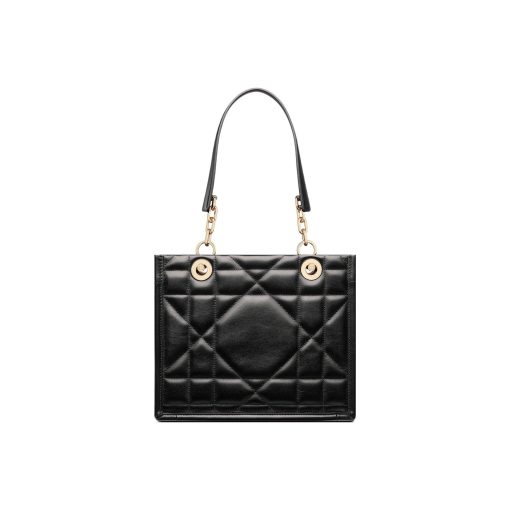 디올 스몰 디올 에센셜 토트백 아키까나쥬 카프스킨 블랙 M8720OZVJ-M900 #26.5*21*14cm