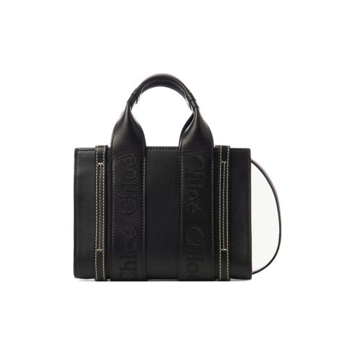 끌로에 우디 미니 토트백 블랙 CHC23-SP237I60-001 #20*4*14cm