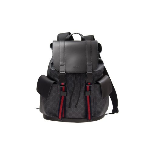 구찌 GG 블랙 백팩 블랙 GG 슈프림 495563-K9R8X-1071 #34*16*42cm