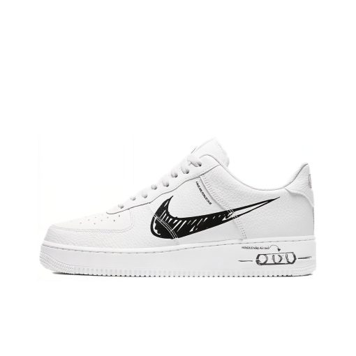 나이키 에어포스 1 로우 스케치 화이트 블랙 CW7581-101