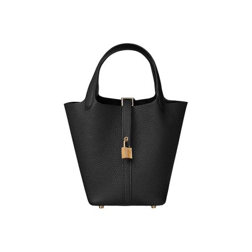 에르메스 피코탄 락 18 백 클레망스 & 골드 하드웨어 누아 H056289CC89 #18*13.5*19cm