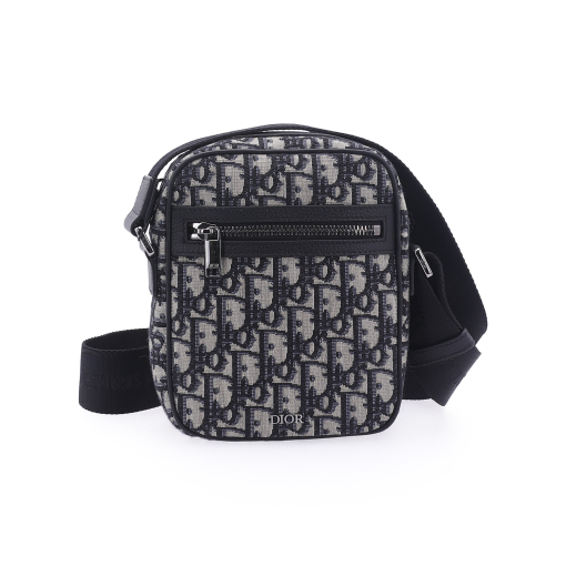 디올 메신저 파우치 베이지 & 블랙 디올 오블리크 자카드 1ESPO200YKY-H27E #14.5*6*18cm